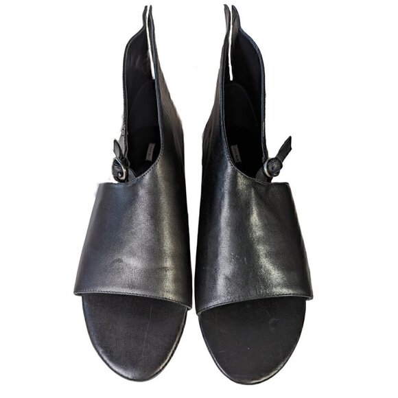 Leon Max Velia Leather Open Toe Flat Sandals - Picture 1 of 7